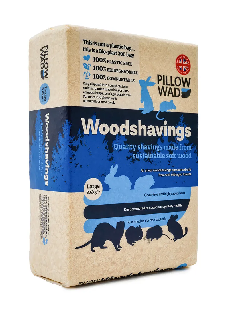 Pillow Wad Mini-Bale Wood Shavings 3.6kg